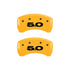 MGP Rear set 2 Caliper Covers Engraved Rear Cobra Yellow finish black ch