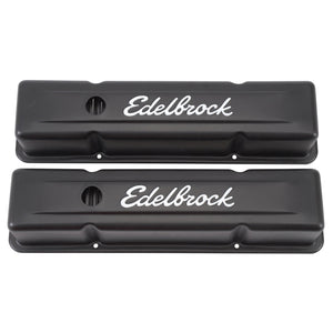 Edelbrock Valve Cover Signature Series Chevrolet 1959-1986 262-400 CI V8 Tall Black