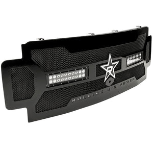 RBP RX-3 Midnight Edition Black LED Grille (Rivetless) 2017 Ford Super Duty F250/F350 w/Front Camera