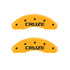 MGP 4 Caliper Covers Engraved Front & Rear Cruze Yellow finish black ch