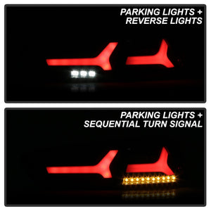 Spyder Mitsubishi Lancer/Evolution X 08-14 V2 LED Tail Lights - Black ALT-YD-ML08V2-SEQ-BK