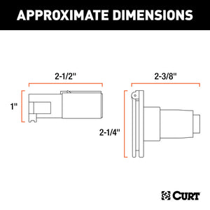 Curt 4-Way Round Connector Plug & Socket (Packaged)