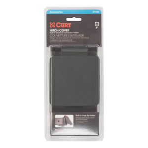 Curt 2in Rubber Hitch Tube Cover w/4-Way Flat Holder (Packaged)