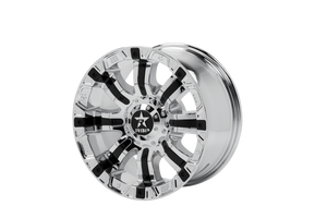 RBP 94R 17x9.0 8x165.1 BP / 5 BS 0mm Offset 117mm CB (Hub Centric) Chrome w/Black Inserts Wheel