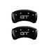MGP Rear set 2 Caliper Covers Engraved Rear GT Black finish silver ch