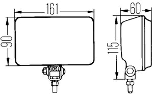 Hella 450 H3 12V SAE/ECE Fog Lamp Kit Clear - Rectangle (Includes 2 Lamps)