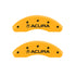 MGP 4 Caliper Covers Engraved Front Acura Engraved Rear RDX Yellow finish black ch