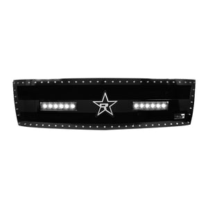 RBP RX-3 Midnight Edition Black LED Bar Grille (Studded) 07-10 Chevy Silverado 2500HD/3500HD