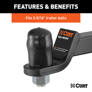 Curt Trailer Ball Cover (Fits 2-5/16in Balls Black Rubber Packaged)