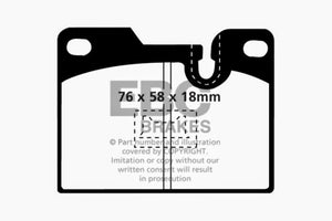 EBC 79-88 Porsche 924 2.0 Turbo Redstuff Rear Brake Pads