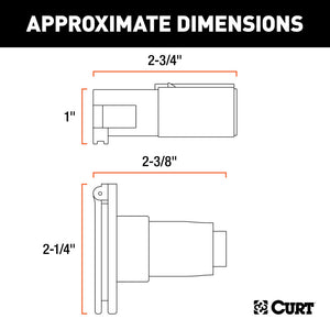 Curt 6-Way Round Connector Plug & Socket (Packaged)