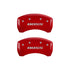MGP Rear set 2 Caliper Covers Engraved Rear Boss Red finish silver ch
