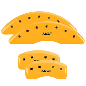 MGP 4 Caliper Covers Engraved Front & Rear Jeep Yellow Finish Black Char 2006 Jeep Wrangler