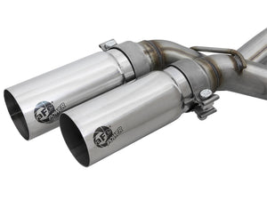 aFe Rebel Series 3in. to 2.5in. 409 SS C/B Exhaust 11-14 Ford F-150 V6-3.5L (tt) - Polished Tip