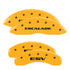 MGP 4 Caliper Covers Engraved Front & Rear MGP Yellow finish black ch