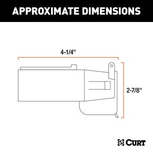 Curt Adapter w/Alarm (7-Way RV Blade to 6-Way Round Trailer Center Pin Brake)