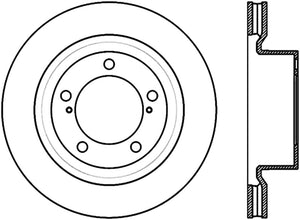 StopTech 17-18 Lexus LX SportStop Cryo Slotted & Drilled Front Right Rotor