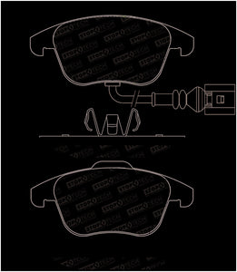 StopTech 2015+ Volkswagen Passat Street Performance Front Brake Pads