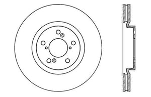 StopTech 07-08 Acura MDX SportStop Slotted & Drilled Left Front Rotor