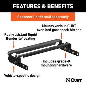 Curt 99-15 Ford F-350 Super Duty Over-Bed Gooseneck Installation Brackets