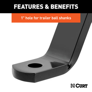 Curt Class 3 Ball Mount (2in Shank 5000lbs 8in Drop 13in Long)