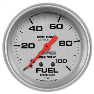 Autometer Ultra-Lite 2 5/8in Mechanical Fuel Pressure Gauge 100psi