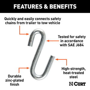 Curt Certified 13/32in S-Hook (3500lbs)