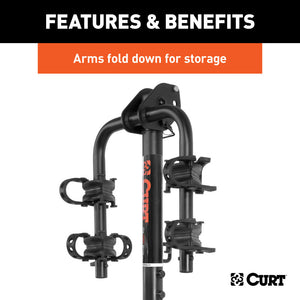 Curt Hitch-Mounted Bike Rack (2 Bikes 1-1/4in or 2in Shank)