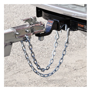 Curt 27in Safety Chain w/1 S-Hook (7000lbs Clear Zinc)