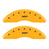 MGP 4 Caliper Covers Engraved Front & Rear MGP Yellow Finish Black Char 2009 Audi A8 Quattro