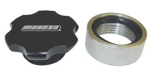 Moroso Universal Filler Cap Kit - 1-1/4-12UNF - Steel Bung - Black Anodized