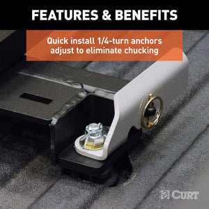 Curt A16 5th Wheel Hitch w/Roller and GM Puck System Adapter