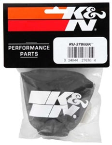 K&N Air Filter Wrap Black Oval Tapered 3.75in Base I/S Width x 2.5in Top I/S Width x 2.75in H