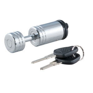 Curt Coupler Lock (1/4in Pin 7/8in Latch Span Barbell Chrome)