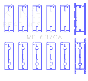 King BMW S85B50A Main Bearing Set (Size .25)