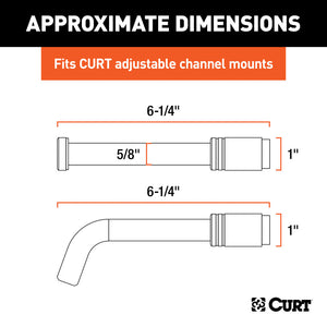 Curt Channel Mount Lock Set (5/8in Diameter)