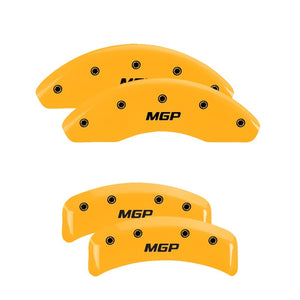 MGP 4 Caliper Covers Engraved Front & Rear MGP Yellow Finish Black Char 2006 Lexus IS250