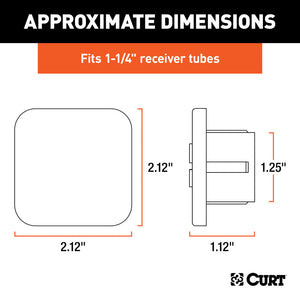 Curt 1-1/4in Rubber Hitch Tube Cover (Packaged)