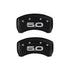 MGP 4 Caliper Covers Engraved Front & Rear MGP Black finish silver ch