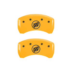 MGP 4 Caliper Covers Engraved Front Buick Rear Yellow Finish Black Char 2015 Buick Regal