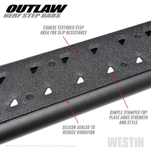 Westin 14-19 Toyota 4Runner SR5/TRD/TRD Pro (exc Limited & Nightshade) Outlaw Nerf Step Bars