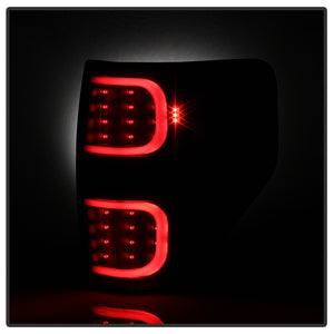 xTune Ford F150 09-14 LED Tail Lights - Black ALT-ON-FF15009-LBLED-BSM