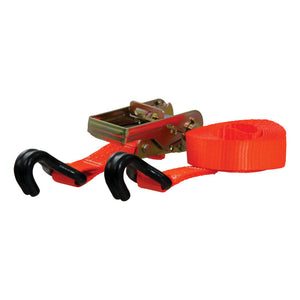 Curt 16ft Orange Cargo Strap w/J-Hooks (1100lbs)