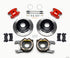 Wilwood D154 P/S P-B Kit Drilled-Red Jeep Dana 35 2.56 Off 5-lug w/ lines