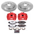 Power Stop 10-11 Cadillac SRX Rear Z26 Street Warrior Brake Kit w/Calipers