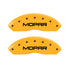 MGP 4 Caliper Covers Engraved Front & Rear MOPAR Yellow finish black ch