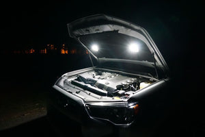 KC HiLiTES Cyclone 2in. LED Universal Under Hood Lighting Kit (Incl. 2 Cyclone Lights/Switch/Wiring)