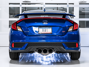 AWE Tuning 2016+ Honda Civic Si Touring Edition Exhaust w/Front Pipe & Triple Chrome Silver Tips