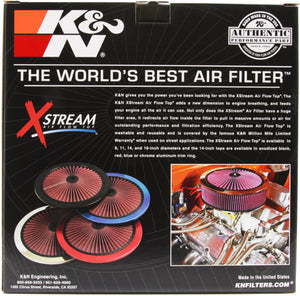 K&N X-Stream Top Filter X-Stream 14in OD - Red