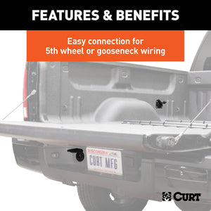 Curt 99-18 Ford F-450 Super Duty 10ft Harness Extension (Adds 7-Way RV Blade to Truck Bed 10 Pack)